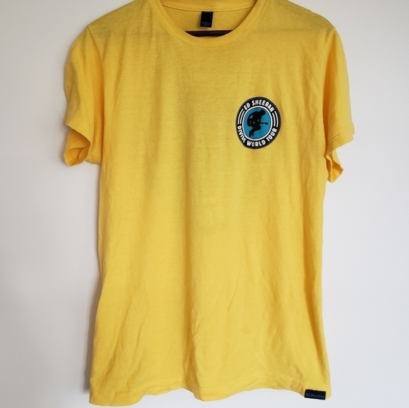 Ed Sheeran Divide World Tour T-Shirt Yellow Sz Med - Picture 9 of 9